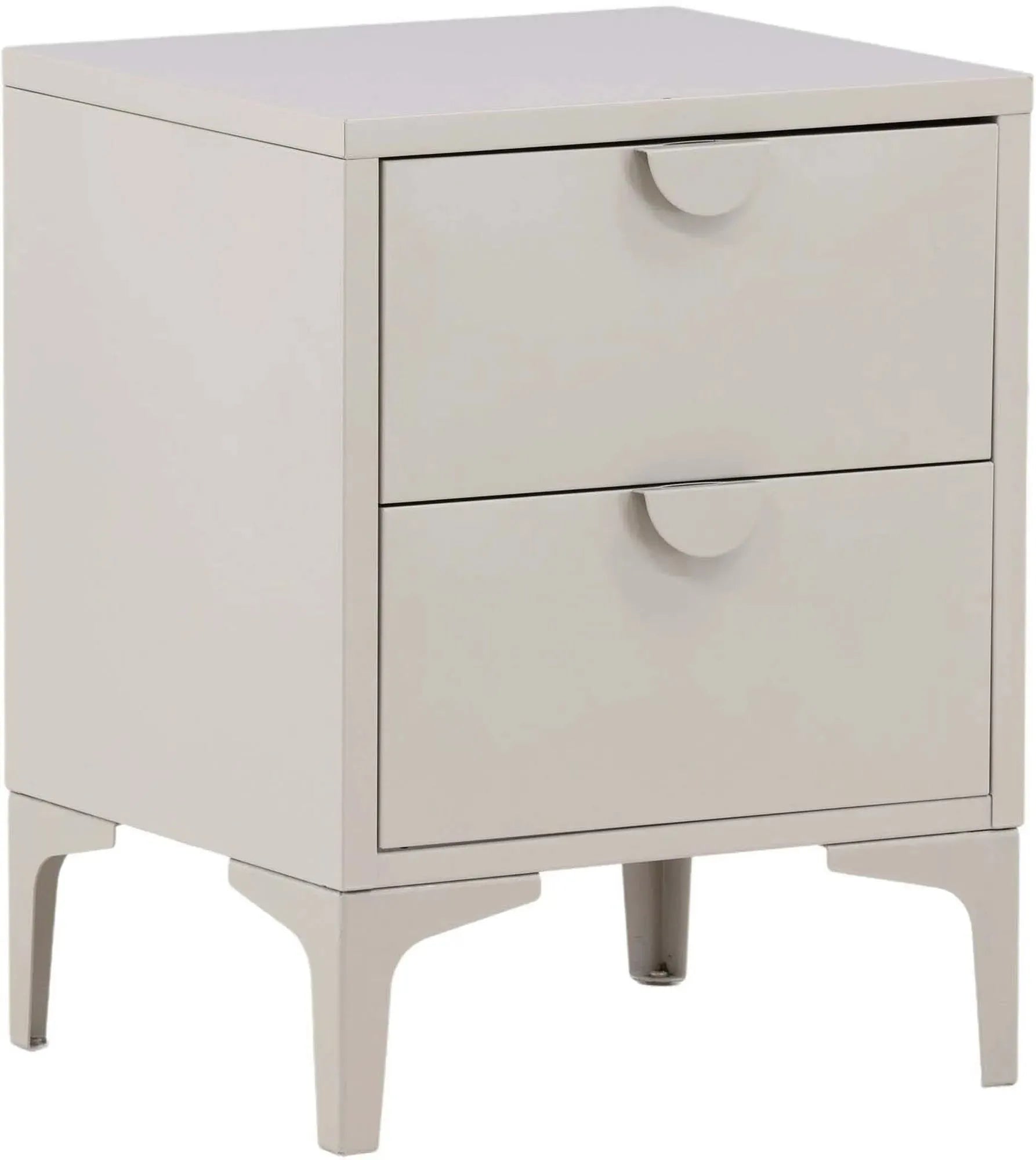 Moderner Piring 2 Korpus aus Stahl, beige Oberfläche, 2 Schubladen, elegantes Design, vielseitig einsetzbar.