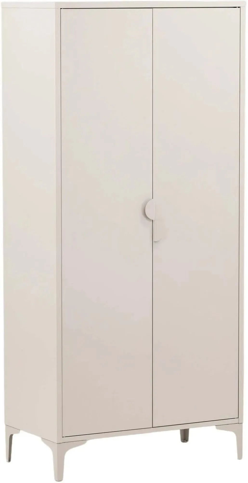Elegante Piring Garderobe in Beige von Venture Home: Stilvoller Drehtürenschrank aus Stahl mit viel Stauraum und modernem Design.