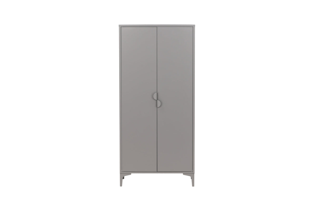 Piring Garderobe in Hellgrau präsentiert im Onlineshop von KAQTU Design AG. Drehtürenschrank ist von Venture Home
