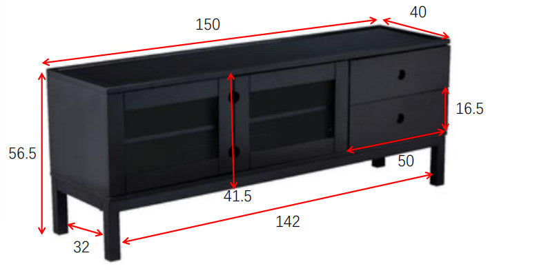 Alcoa Kabinett in Schwarz präsentiert im Onlineshop von KAQTU Design AG. Regal Zubehör ist von Venture Home
