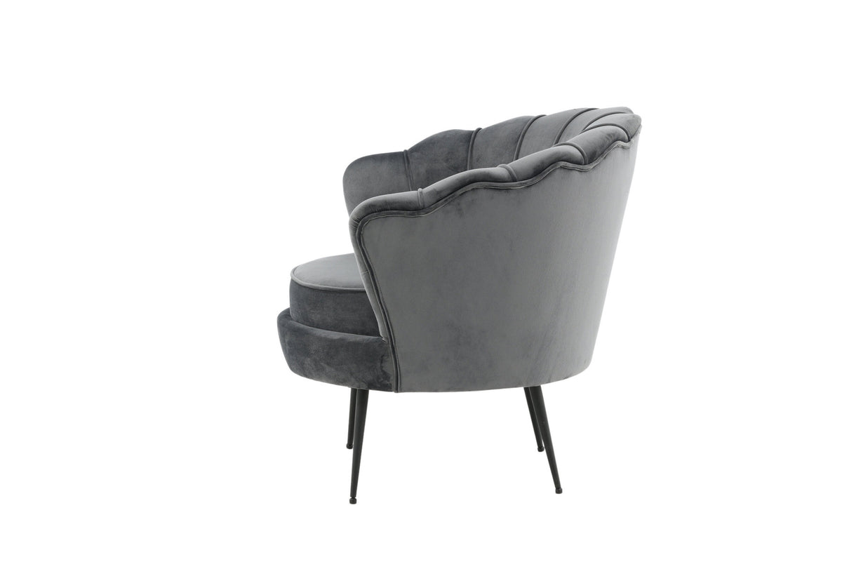 Calais Sessel in Dunkelgrau präsentiert im Onlineshop von KAQTU Design AG. Sessel mit Armlehnen ist von Venture Home