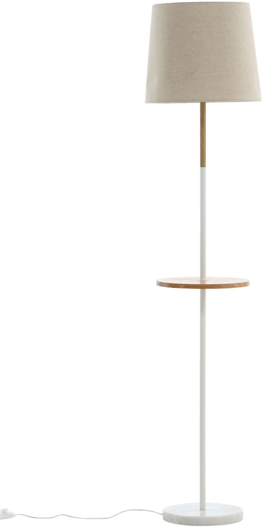 Elegante Hattman Stehleuchte: Leinenschirm für sanftes Licht, Marmorfuss für Luxus, ideal für stilvolle Wohnräume.