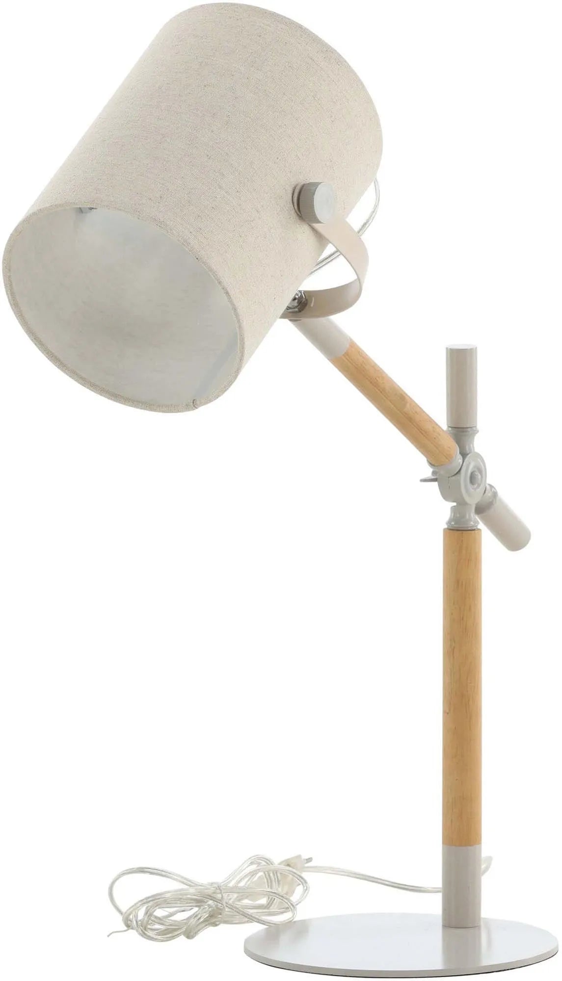 Elegante Dennis Tischleuchte von Venture Home in zeitlosem Beige.