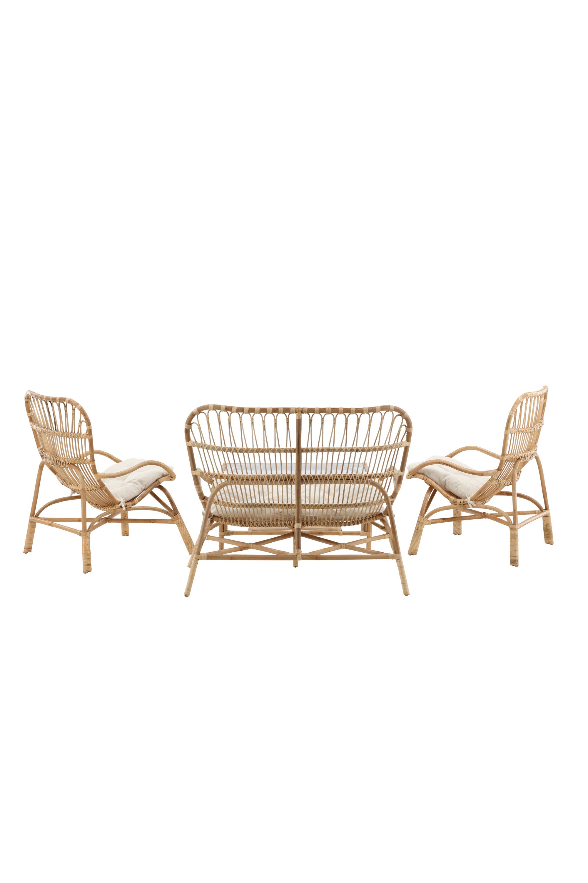 Ella Sofa Outdoorset 90cm in Cremefarben präsentiert im Onlineshop von KAQTU Design AG. Loungeset ist von Venture Home