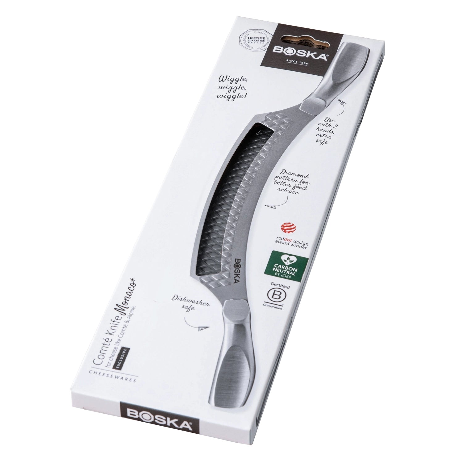 Cheese knife Comté Monaco+ No.7 silver stainless steel