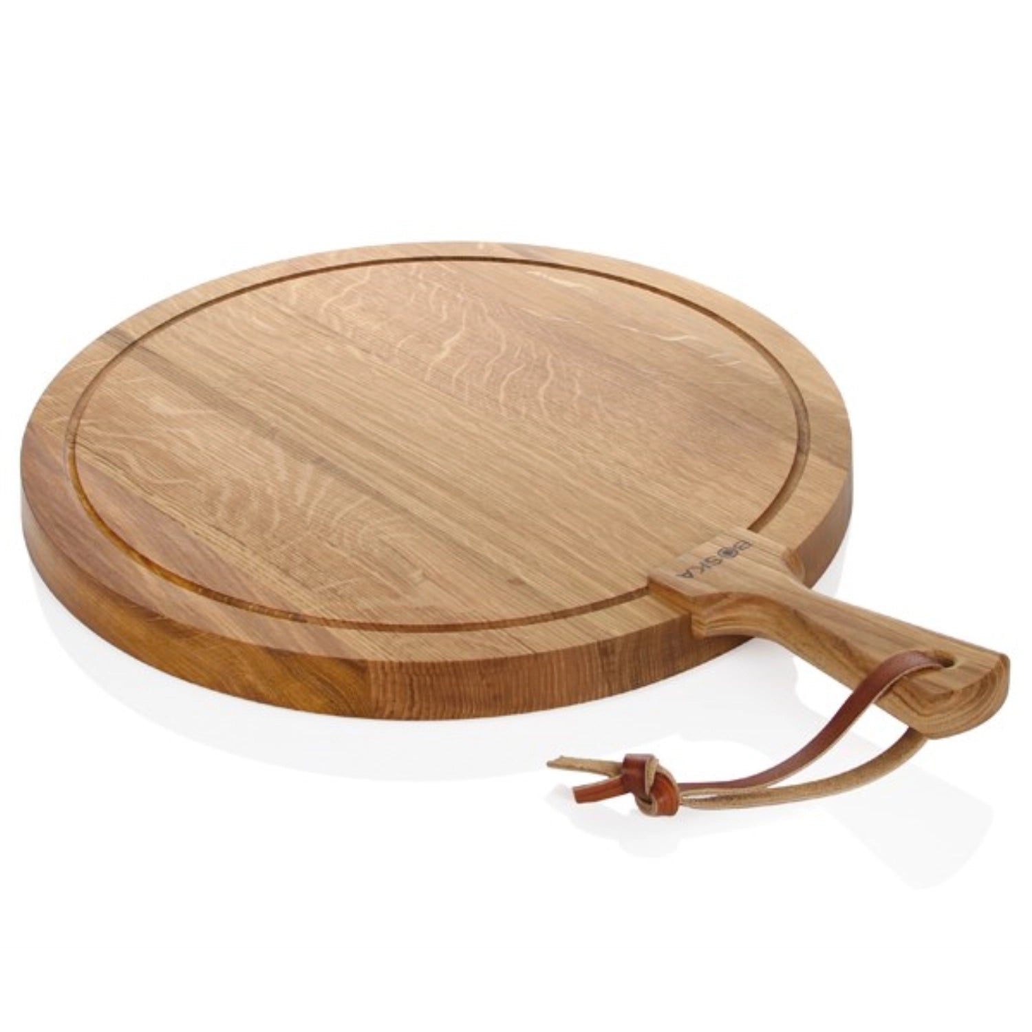 Planche de service ronde Friends L braun Chêne européen 527x402x50