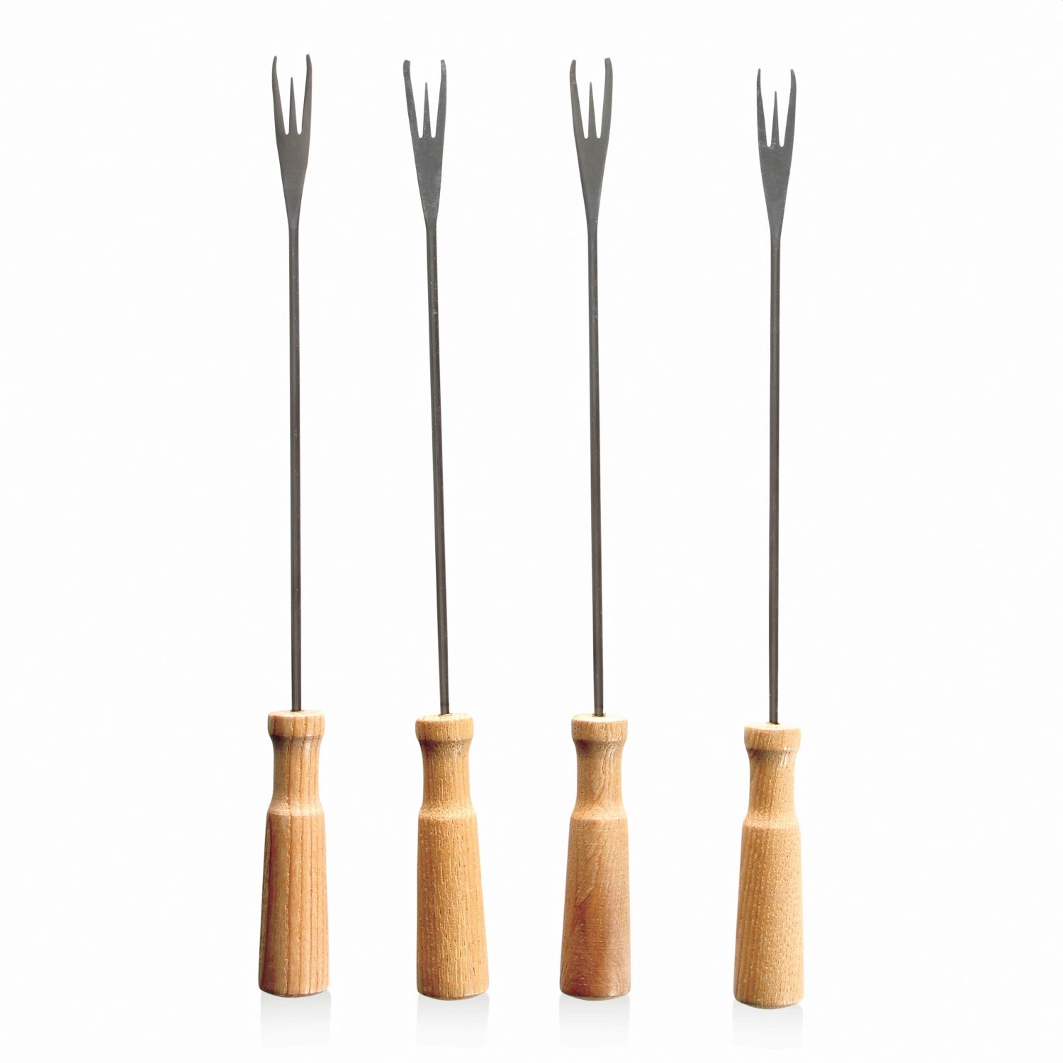 Fondue forks Oslo <tc>braun</tc> stainless steel wood 285x82x23mm