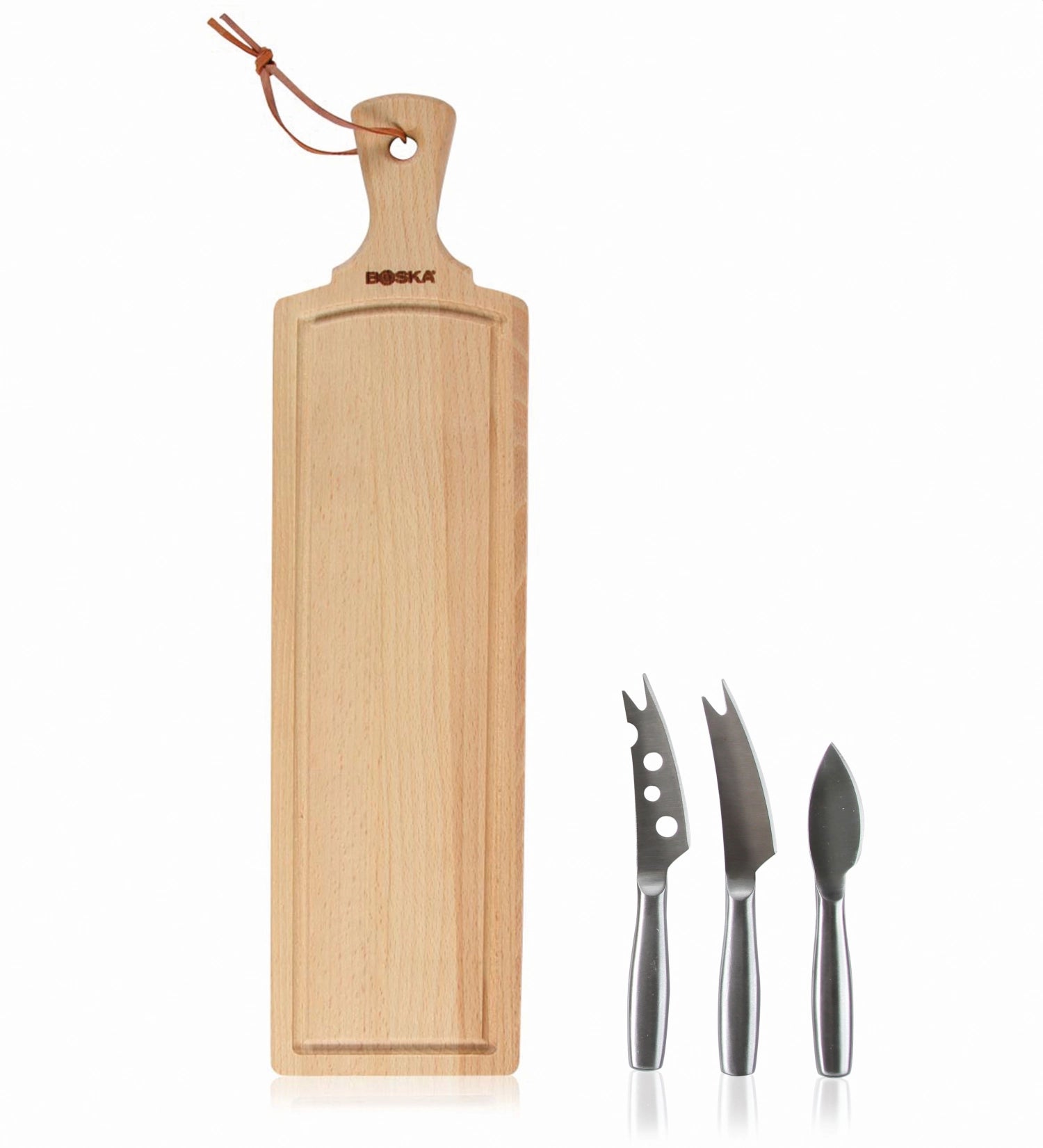 Entdecken Sie das Käseset Amigo Buchenholz Edelstahl von Boska – ideal für Käseliebhaber! Hochwertige Materialien, stilvolles Design und perfekte Funktionalität.