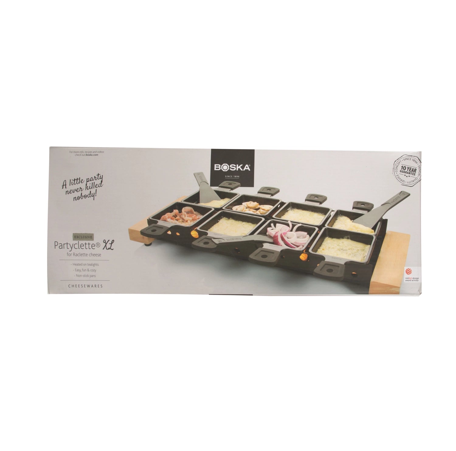 Partyclette XL schwarz Edelstahl Stahl 487x185x58mm