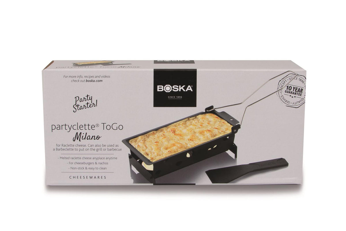 Partycl.® ToGo Milano schwarz Edelst. Pla. Stahl 185x95x45 in Schwarz präsentiert im Onlineshop von KAQTU Design AG. Fondue/Raclette ist von Boska