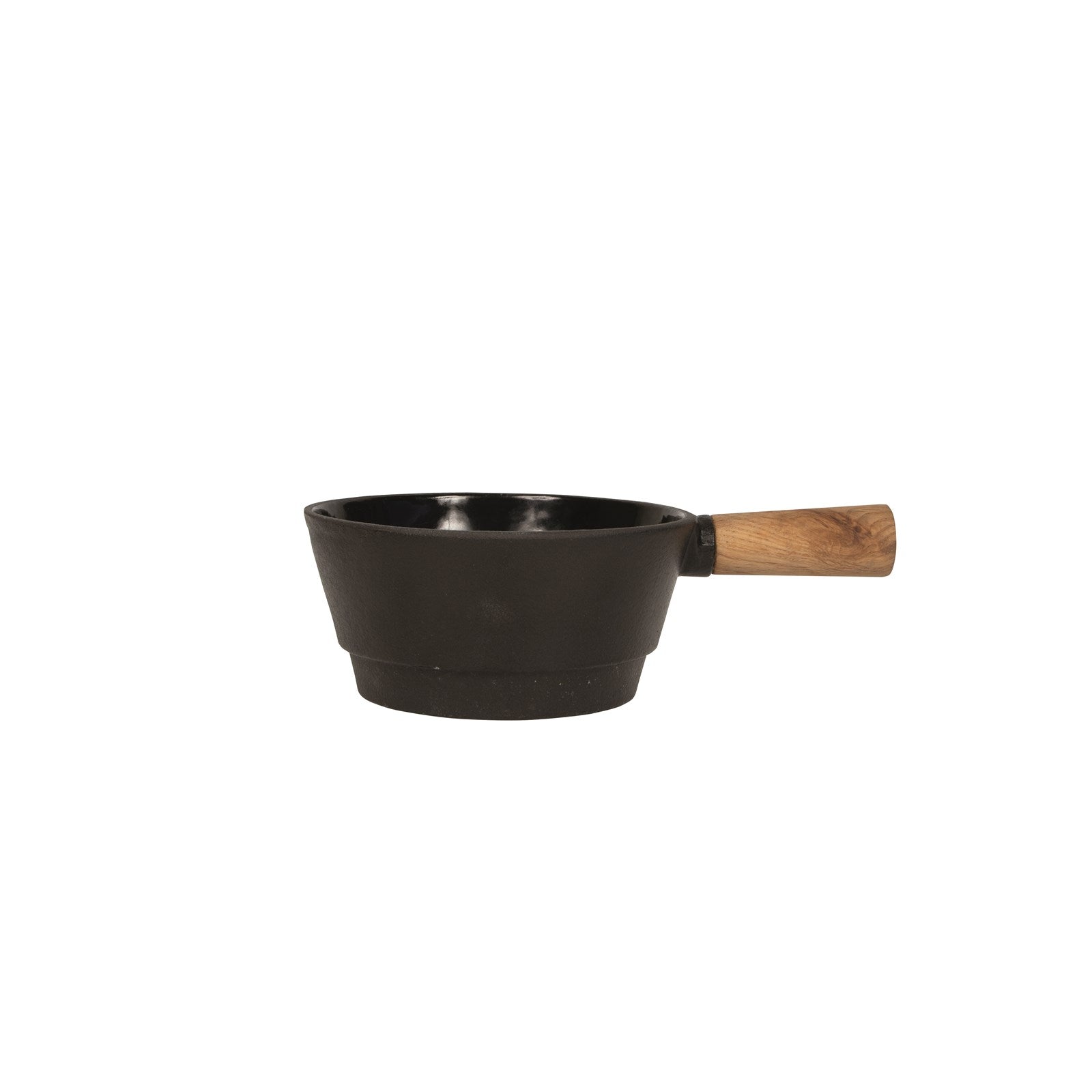 Genießen Sie mit dem Fondueset Pro S von Boska aus Eichenholz und Gusseisen perfekte Fondue-Abende mit Freunden und Familie.