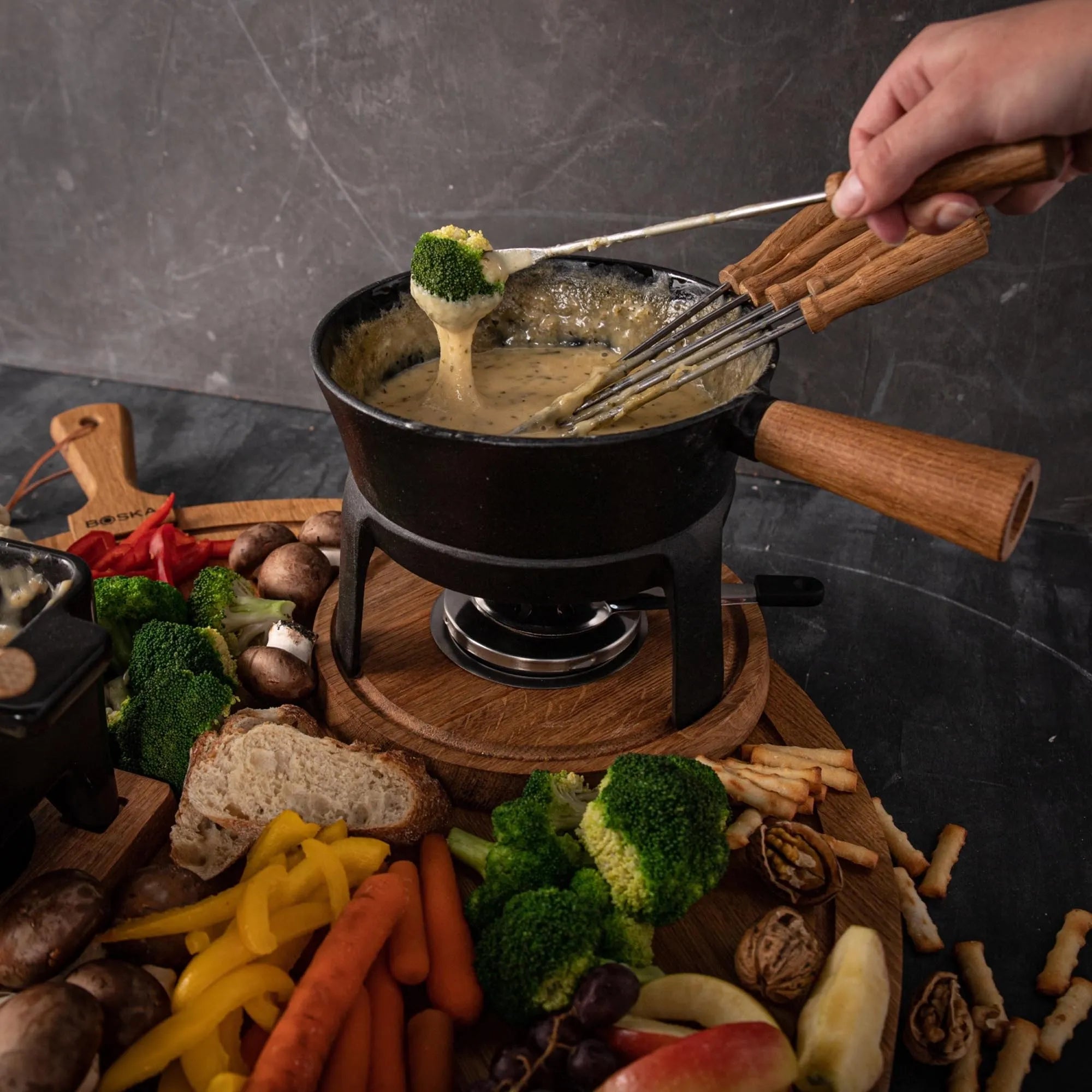 Genießen Sie gesellige Fondue-Abende mit dem Boska Fondueset Pro L.