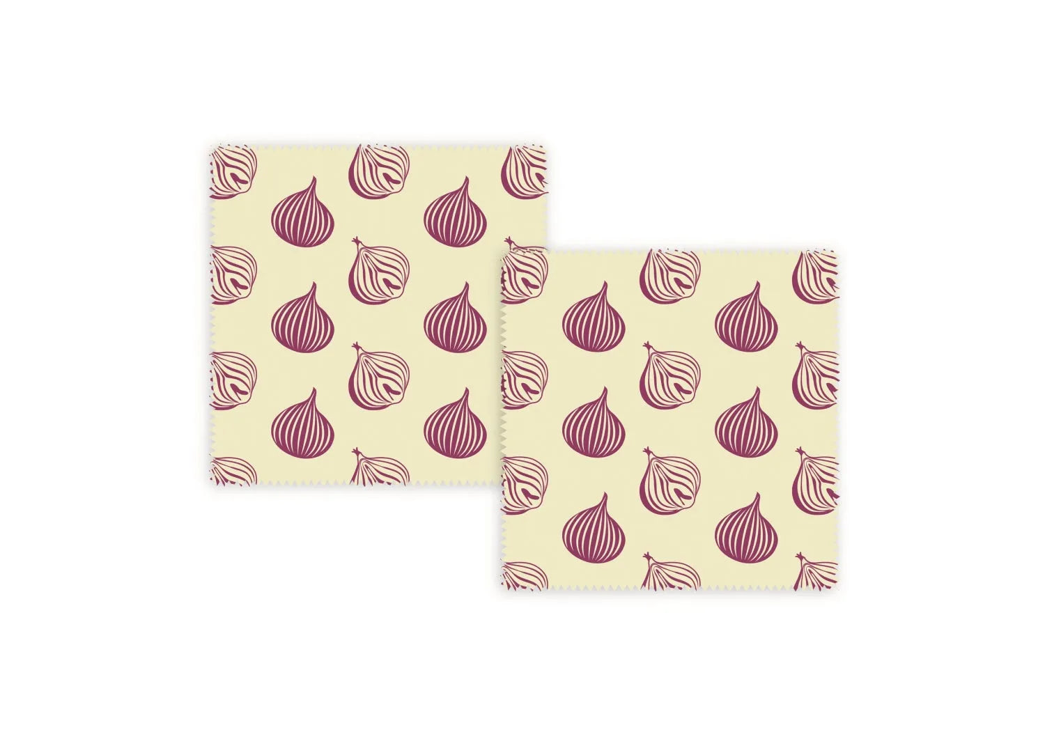 2er Set Bienenwachstuch Zwiebeln 16x16cm in Mehrfarbig präsentiert im Onlineshop von KAQTU Design AG. Küchenhelfer ist von Nuts Innovations