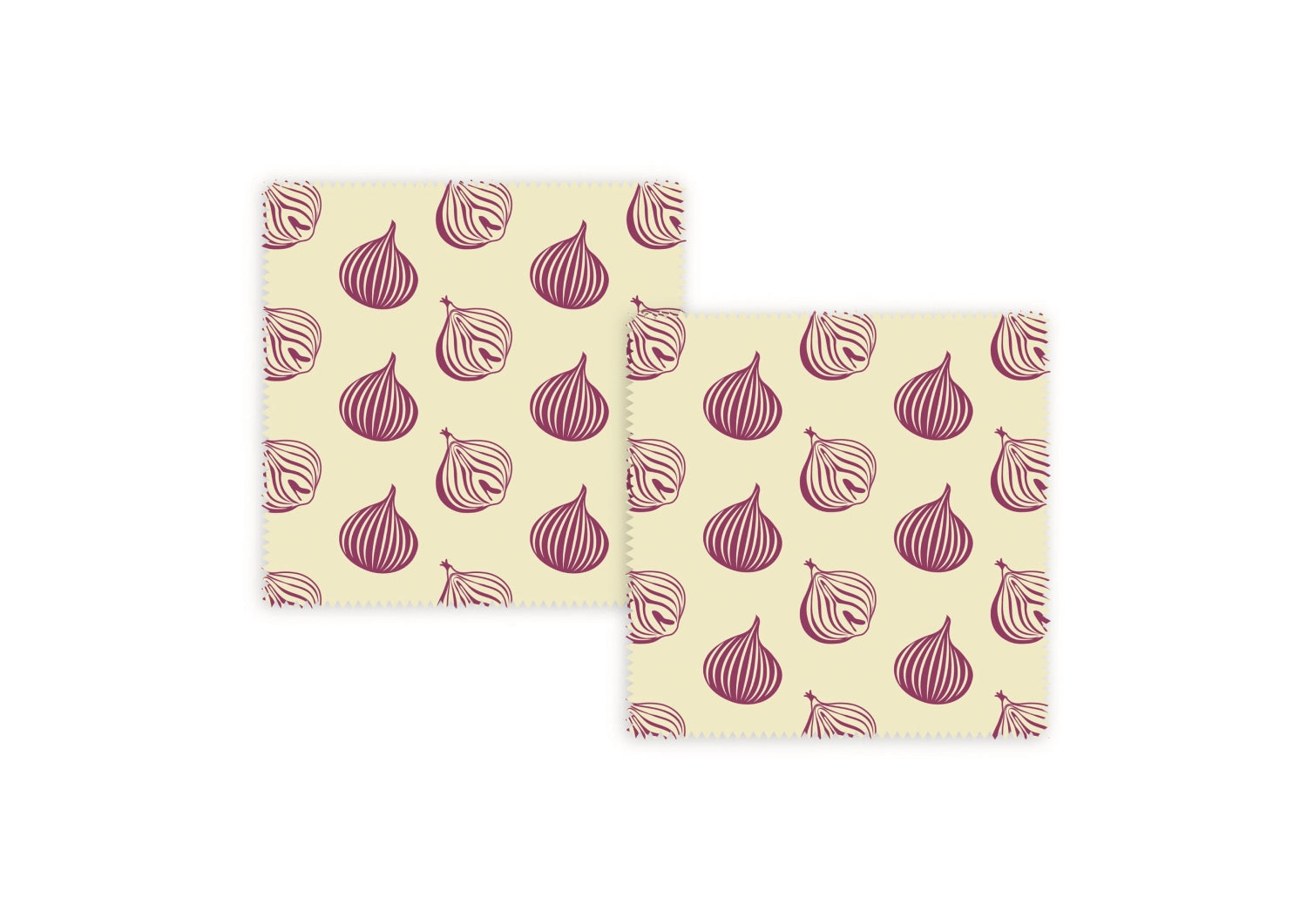 2er Set Bienenwachstuch Zwiebeln 16x16cm