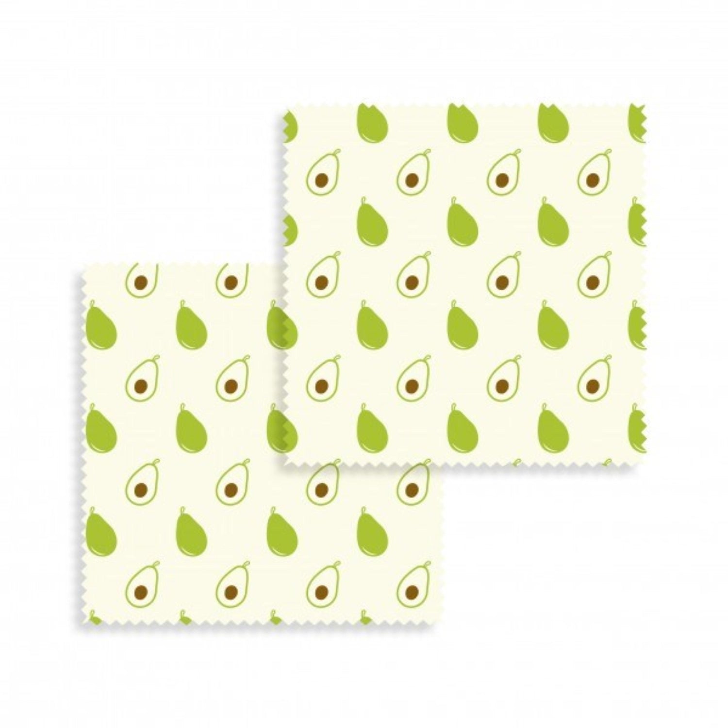2er Set Bienenwachs Wraps  Avocado 20x20cm - KAQTU Design