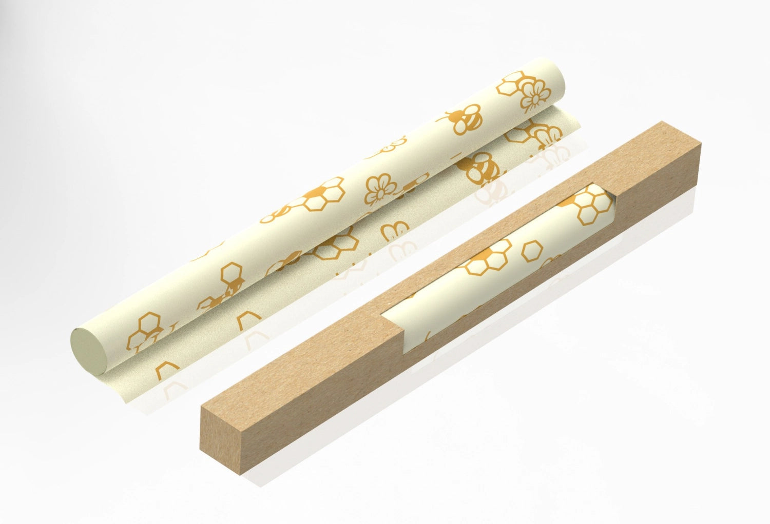 Nachhaltige Bienenwachstuch-Rolle (30.5x90cm) von Nuts Innovations, ideal zum Frischhalten von Lebensmitteln, wiederverwendbar und umweltfreundlich.