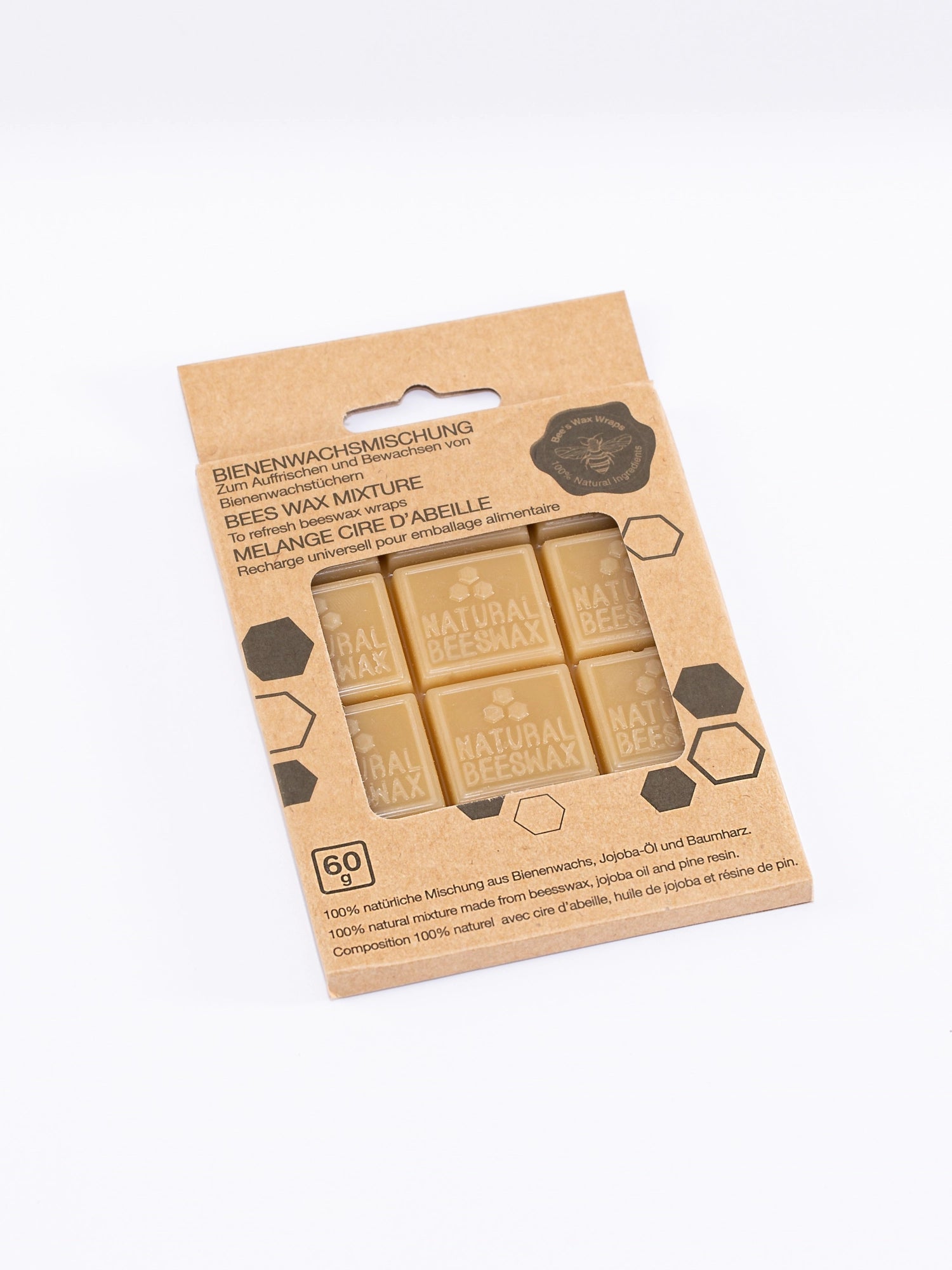 Nachhaltiges DIY-Set von Nuts Innovations: Bienenwachs für kreative Wachstücher. Umweltfreundlich und einfach anzuwenden.