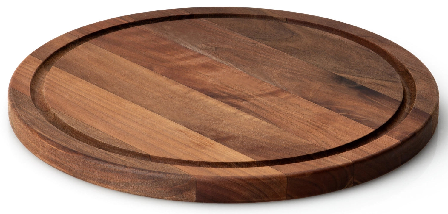 Walnuss Steakteller rund,  28 x 1,8cm