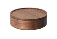 Walnut tin, 19x19xH6cm