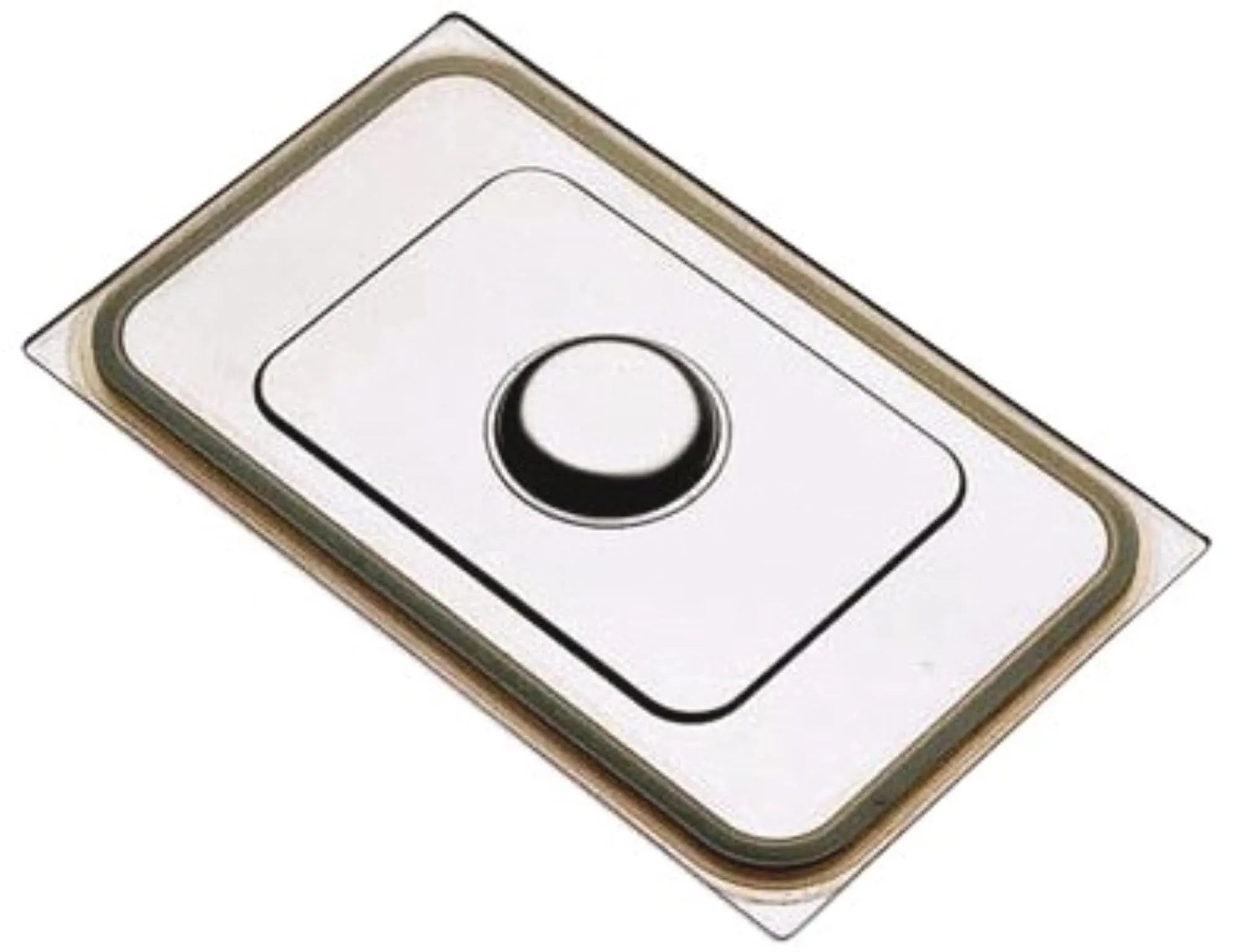 Robuster GN Deckel 1/1 aus 18/10 Edelstahl mit Silikondichtung, 53x32.5cm, ideal für frische Speisen in der Gastronomie.