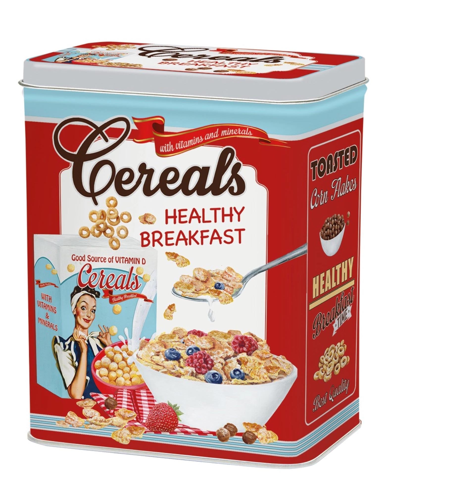 Cereals storage box breakfast, 18.5x10x23.5cm, ro.