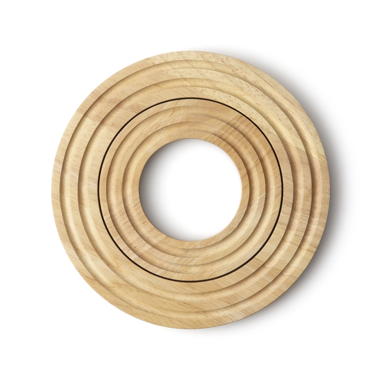 Coasster dell'albero di gomma rotondo, Ø 21x1,5 cm