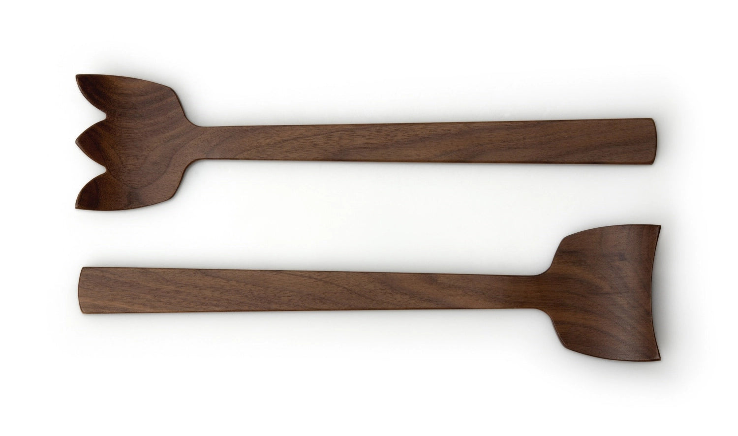 Couverts à salade en noyer Tulipe, 30,5 cm