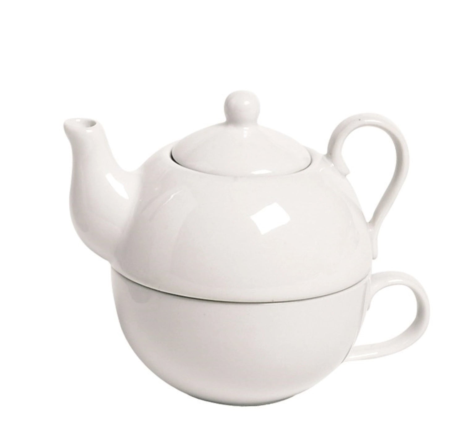 Teiera m. Coppa, bianco 26cl, 21cl