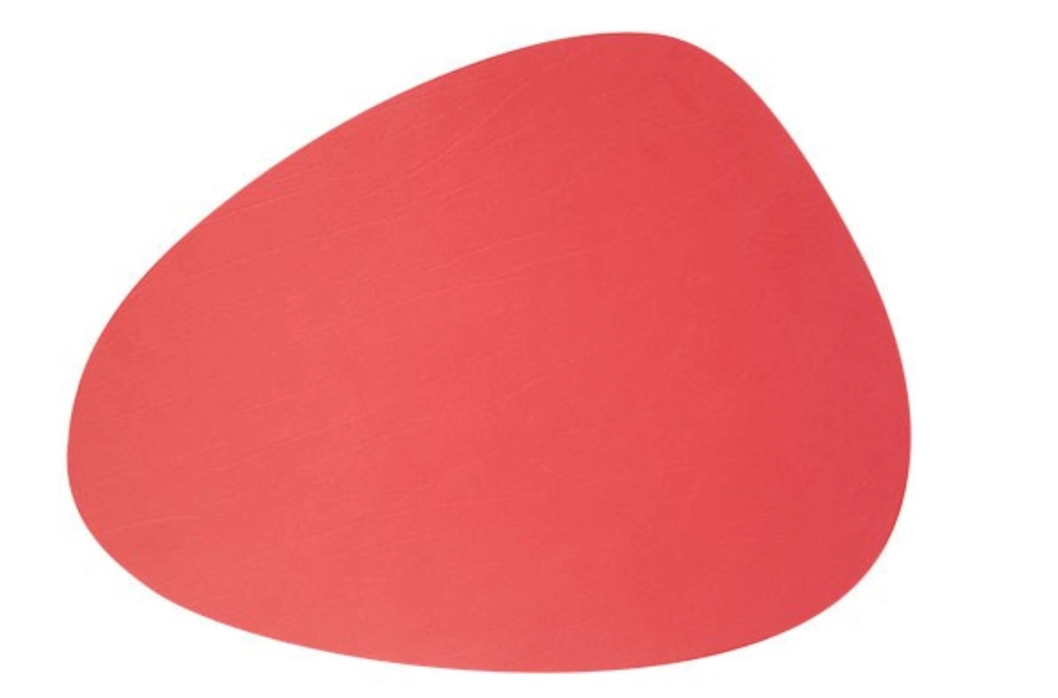 Tischset rot, Leder, 41x30 cm, oval