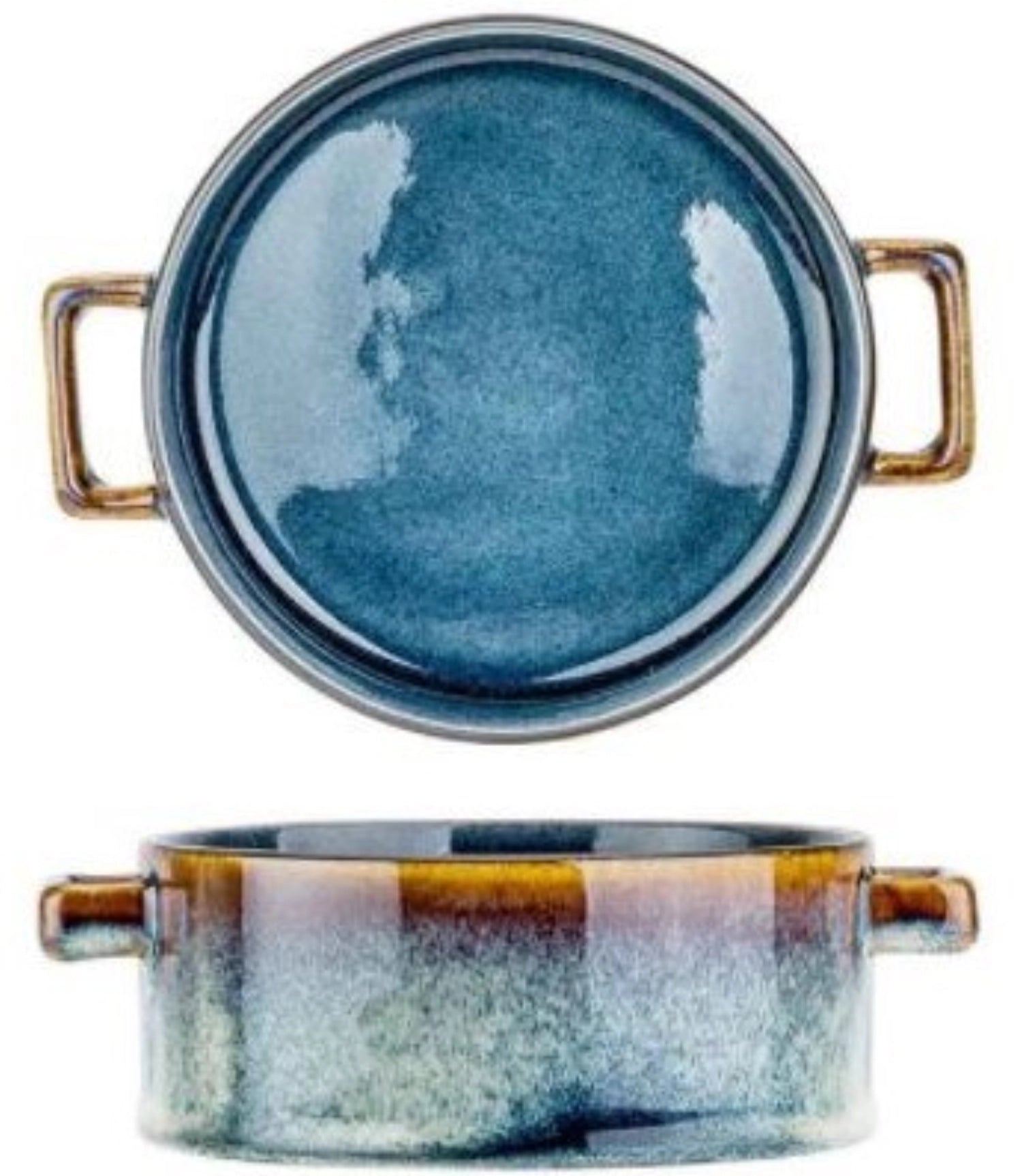 Quintana blue Suppentopf, Ø 13x5.5cm - 45cl in Blau präsentiert im Onlineshop von KAQTU Design AG. Topf ist von Cosy & Trendy