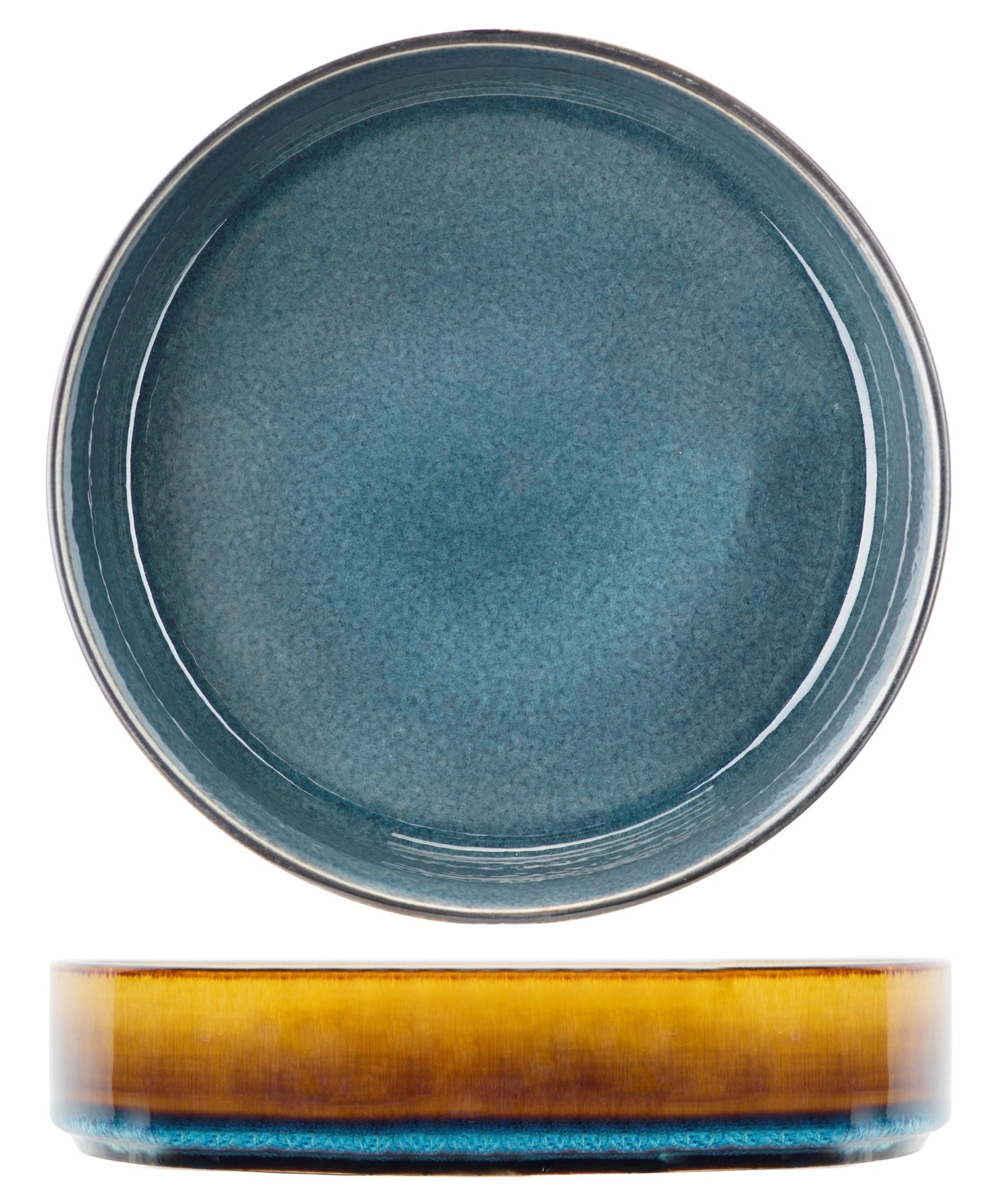 Quintana blue Suppenteller, Ø 19.5x5.2cm - KAQTU Design