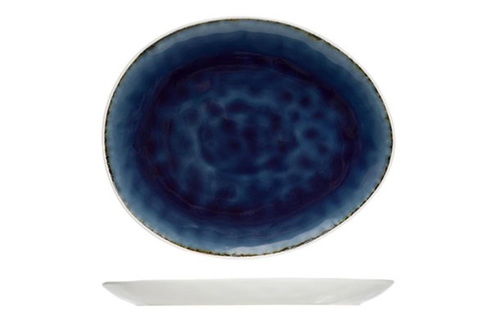Spirit Blue Speiseteller oval, 27x23 cm