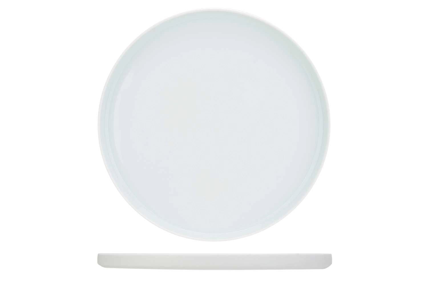 Charming white Teller flach, Ø 28 cm - KAQTU Design