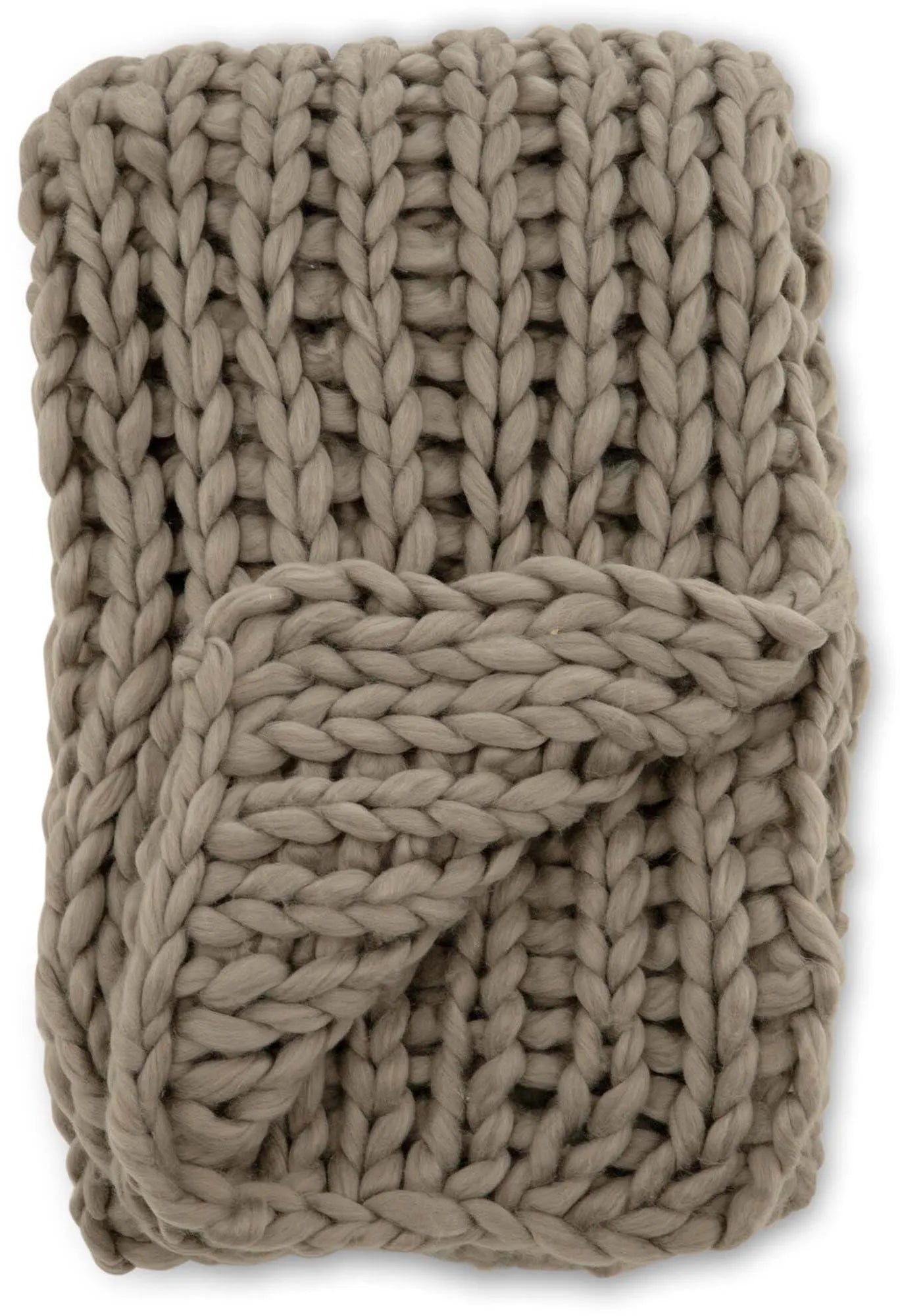 Kuschelige Kate Throw in sanftem Beige, ideal für gemütliche Stunden auf dem Sofa.
