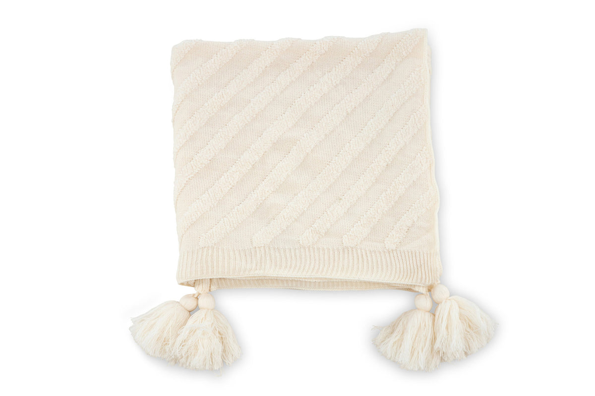 Katlyn Throw in Cremefarben präsentiert im Onlineshop von KAQTU Design AG. Wolldecke ist von Venture Home