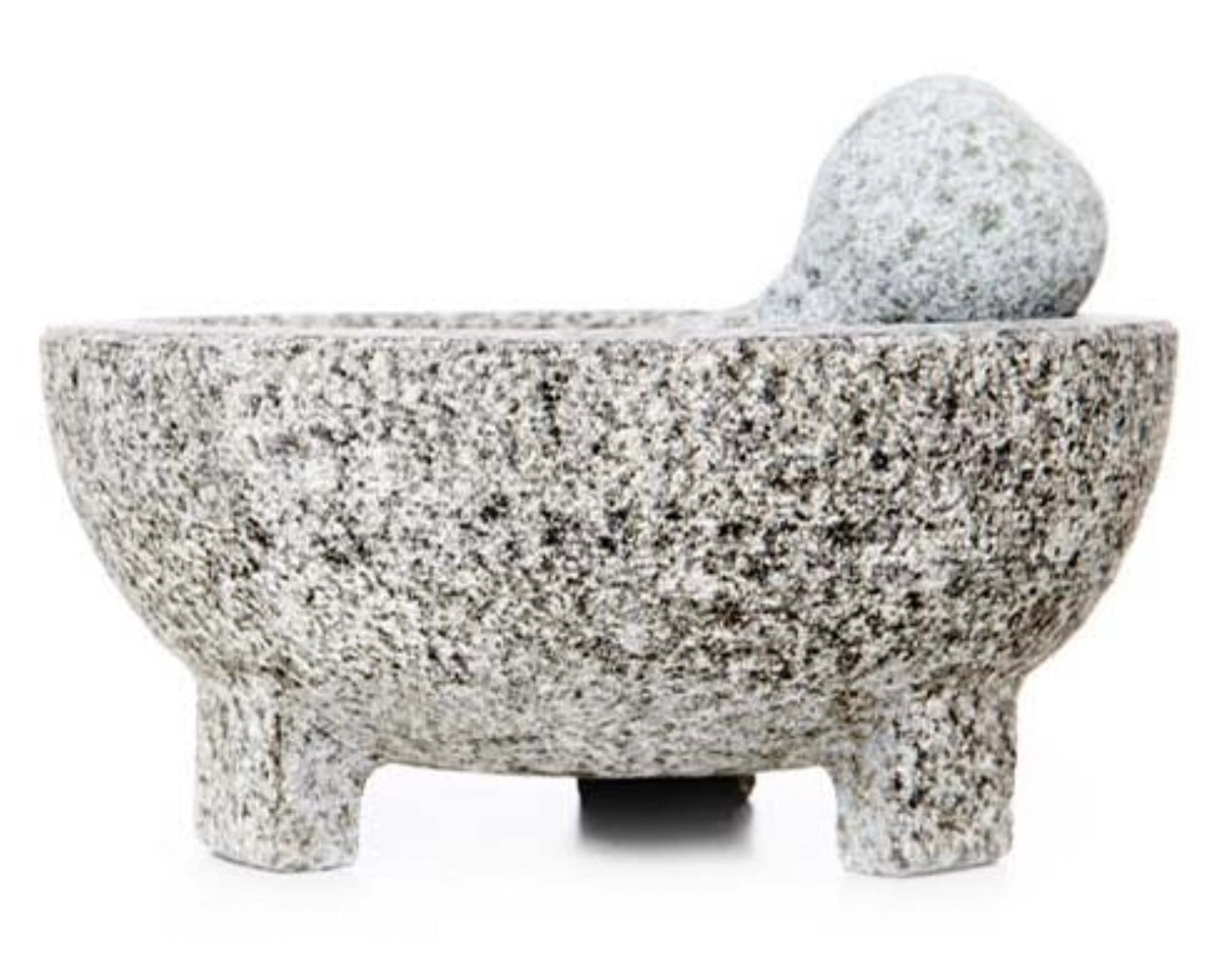 Granit Mörser mit Stössel, 20x8.5 cm, ideal zum Mahlen von Gewürzen und Kräutern, robustes Design für die Küche, von Cosy & Trendy.