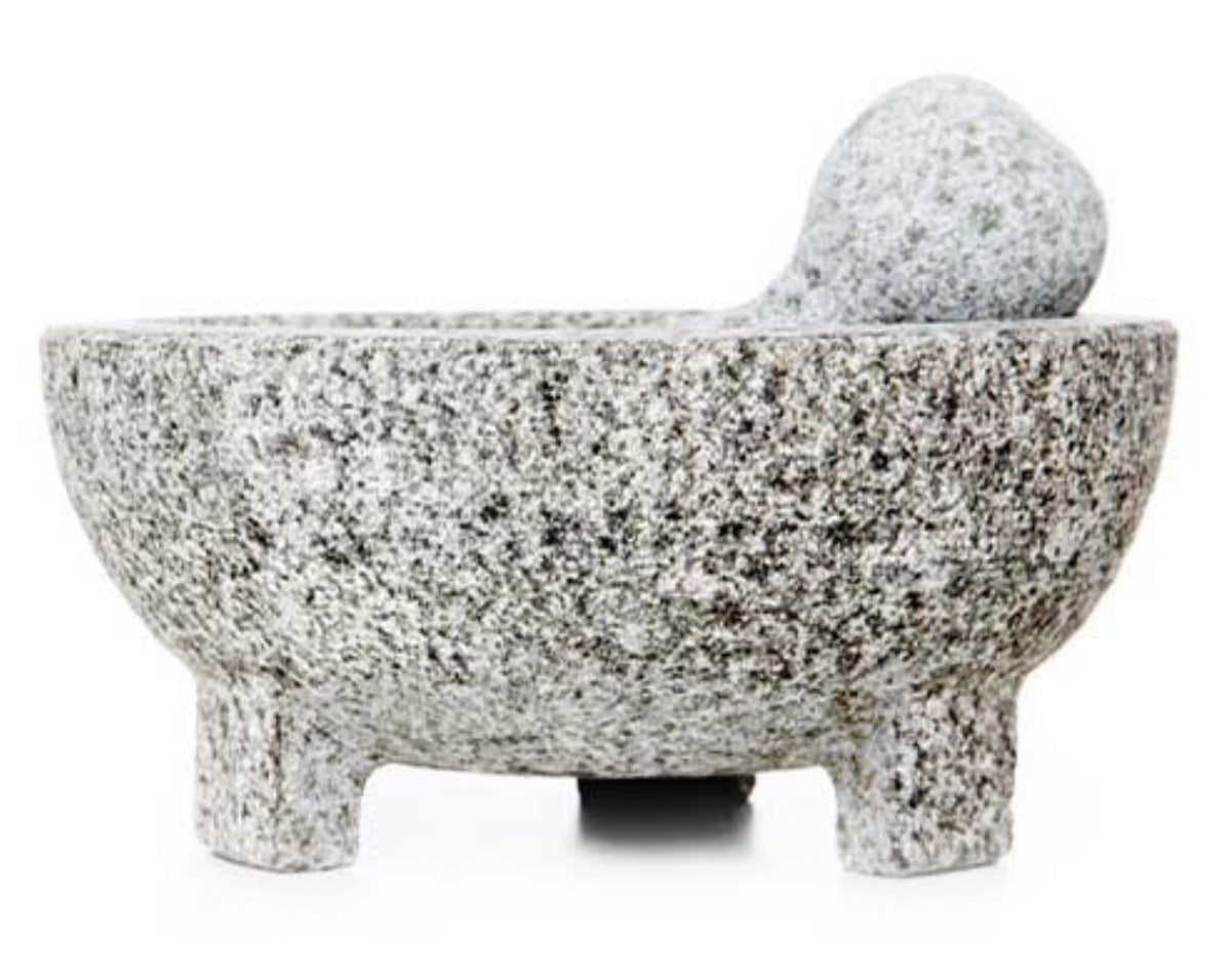 Granit Mörser m. Stössel, 20x8.5 cm in Silber präsentiert im Onlineshop von KAQTU Design AG. Küchenhelfer ist von Cosy & Trendy