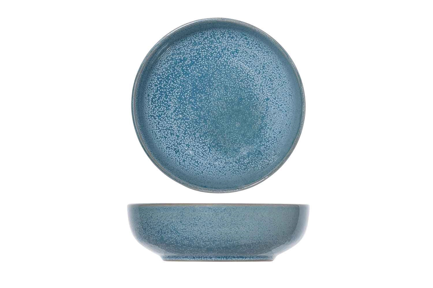 Sparkling Schüssel blau,  Ø 11.5 cm H: 3.8 cm in Blau präsentiert im Onlineshop von KAQTU Design AG. Schüssel ist von Cosy & Trendy