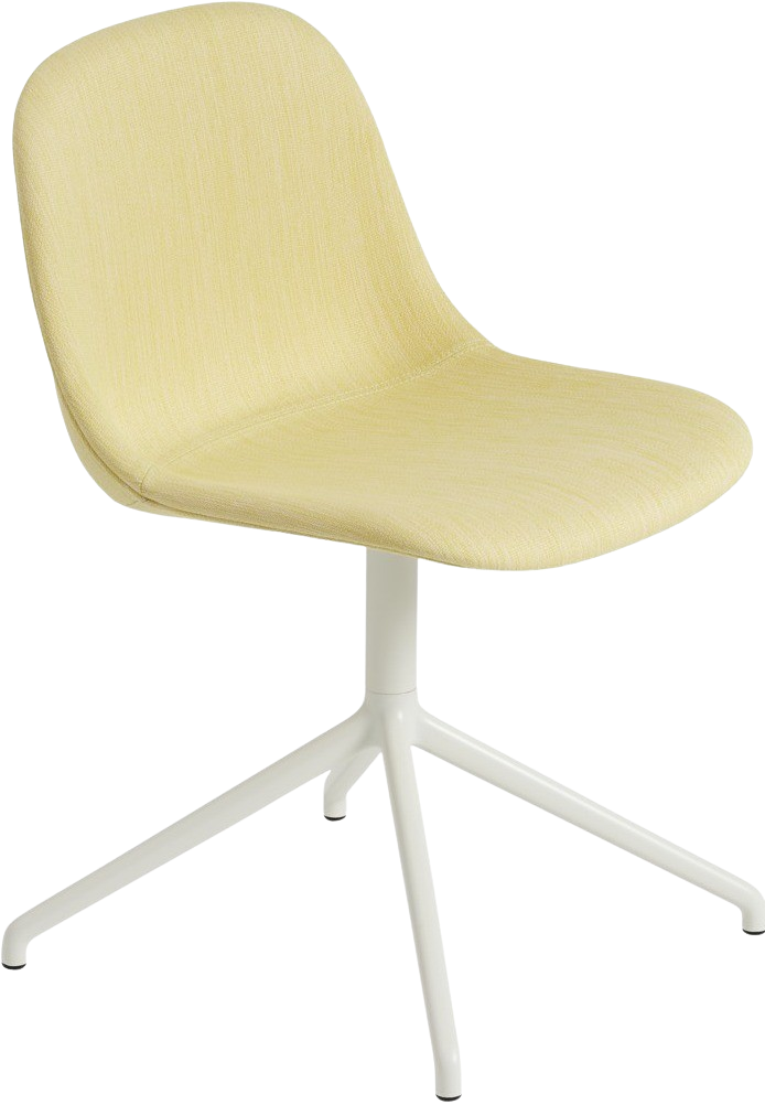 Fiber Side Stuhl drehbar in Sandgelb / Weiss präsentiert im Onlineshop von KAQTU Design AG. Stuhl ist von Muuto