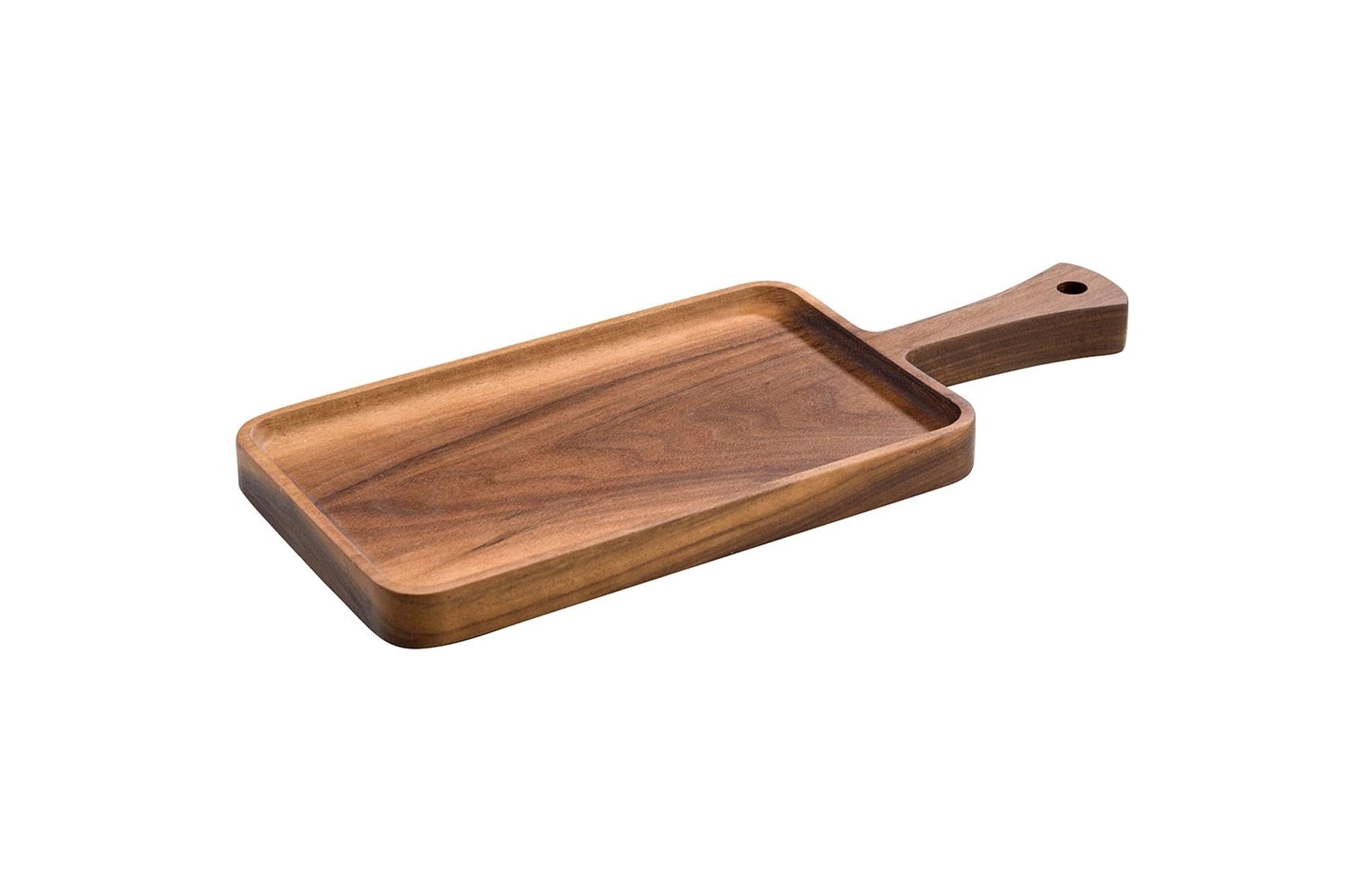 Vassoio in legno di acacia, 36x15x2 cm