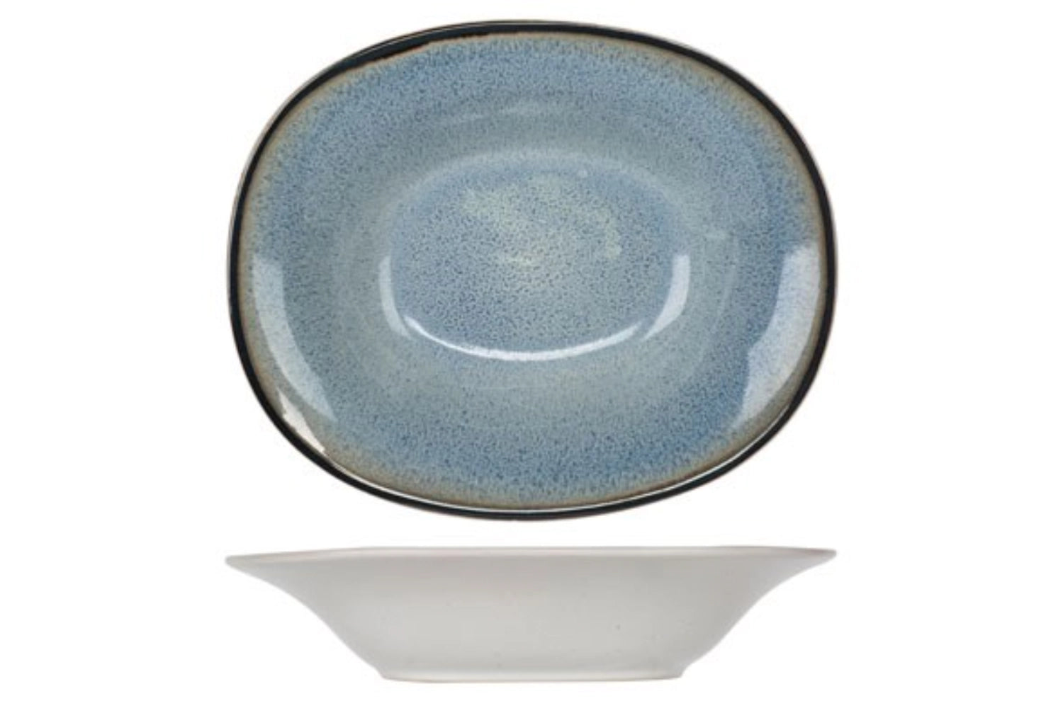 Fez Blue Suppenteller oval,  17.5 x 21.5 cm - KAQTU Design