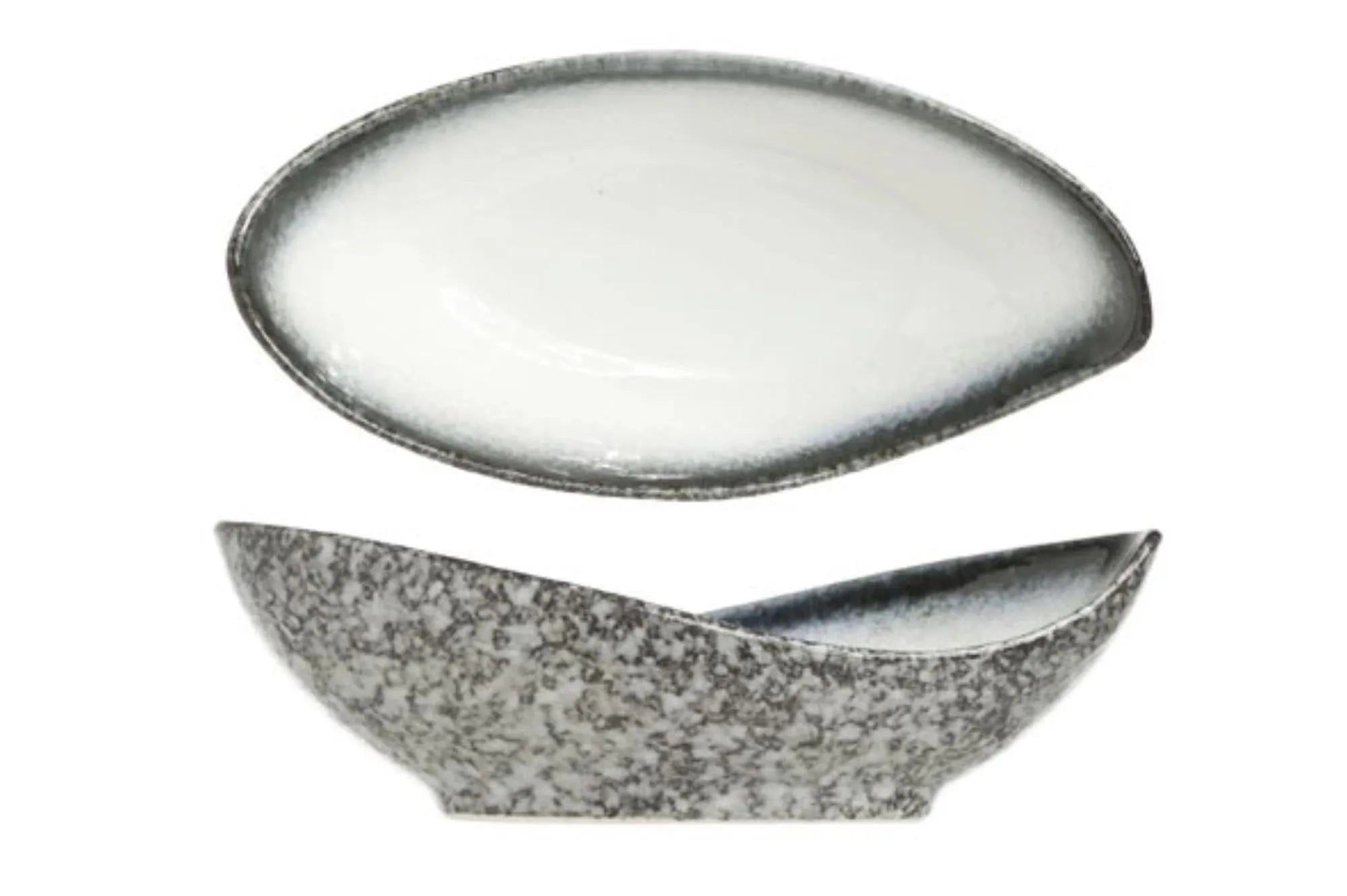 Elegante, ovale Sea Pearl Schüssel (10x5x3 cm) aus Steingut, ideal für Snacks. Spülmaschinenfest, mikrowellengeeignet.