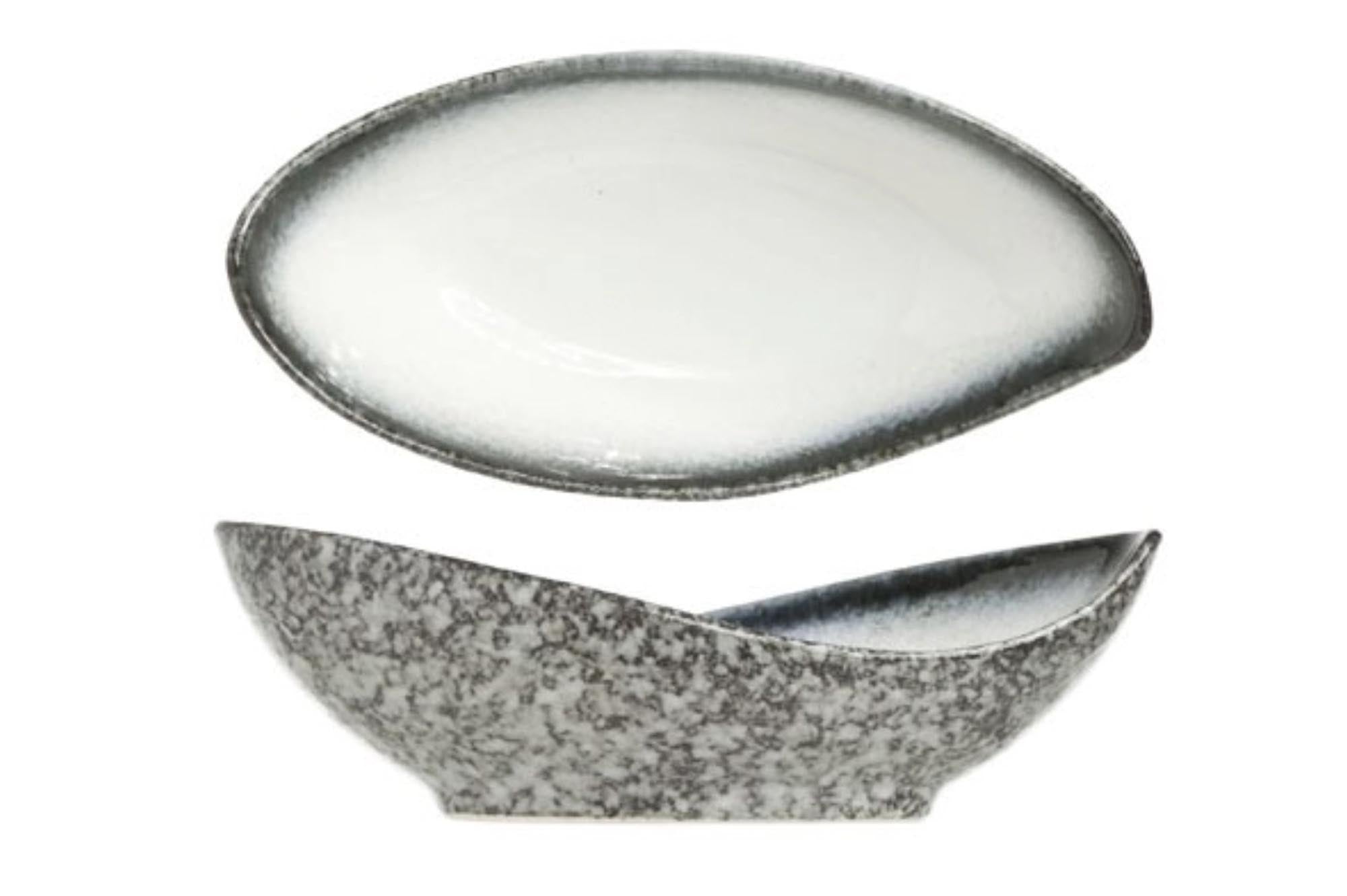 Elegante, ovale Sea Pearl Schüssel (10x5x3 cm) aus Steingut, ideal für Snacks. Spülmaschinenfest, mikrowellengeeignet.