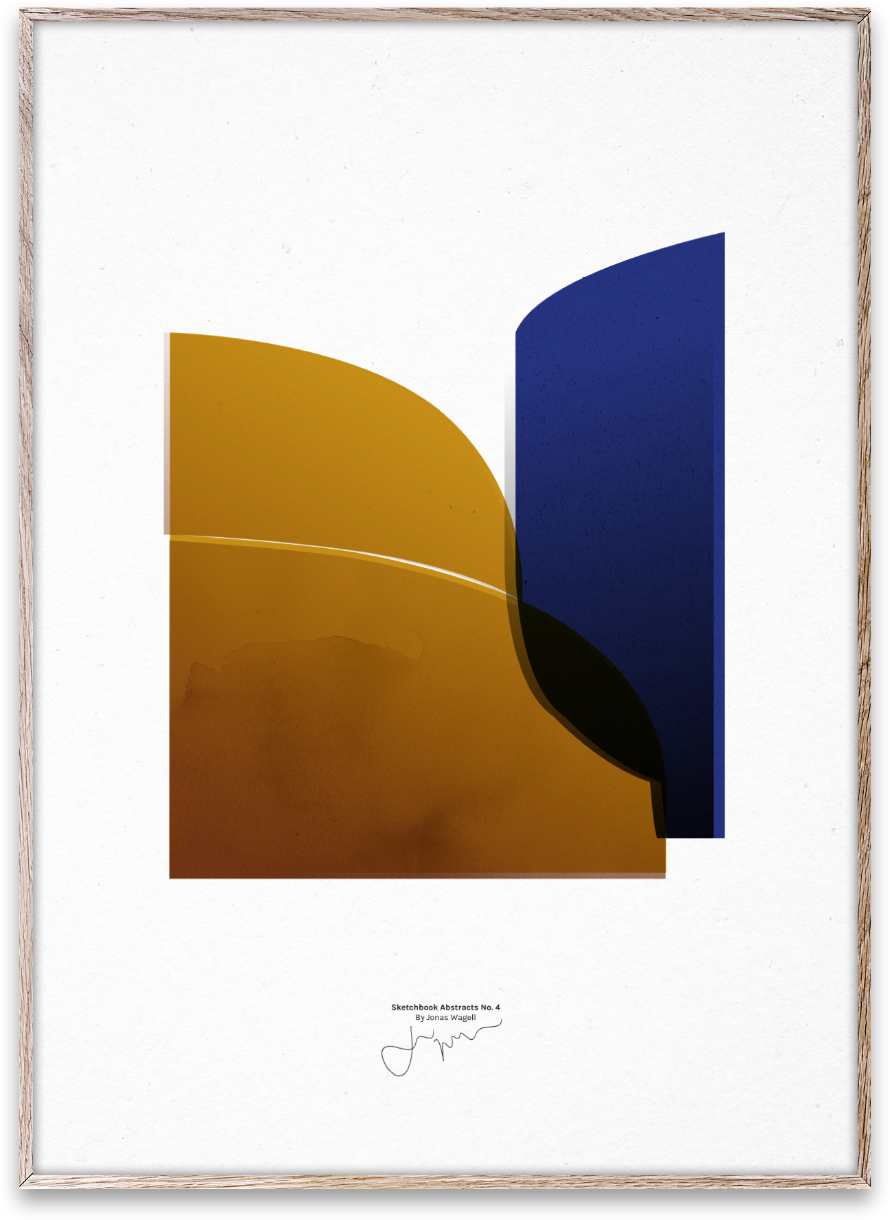 Sketchbook Abstract 04  in Weiss / Blau / Orange präsentiert im Onlineshop von KAQTU Design AG. Bild ist von Paper Collective