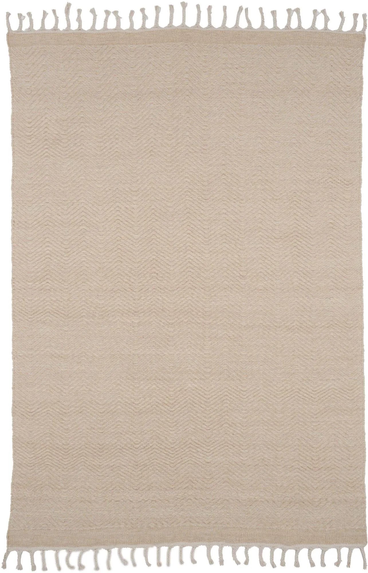 Loke Teppich von Venture Home: Stilvoll, robust, aus Woll-Baumwoll-Mischung, erdige Töne, 230x160 cm, ideal für Wohnzimmer.
