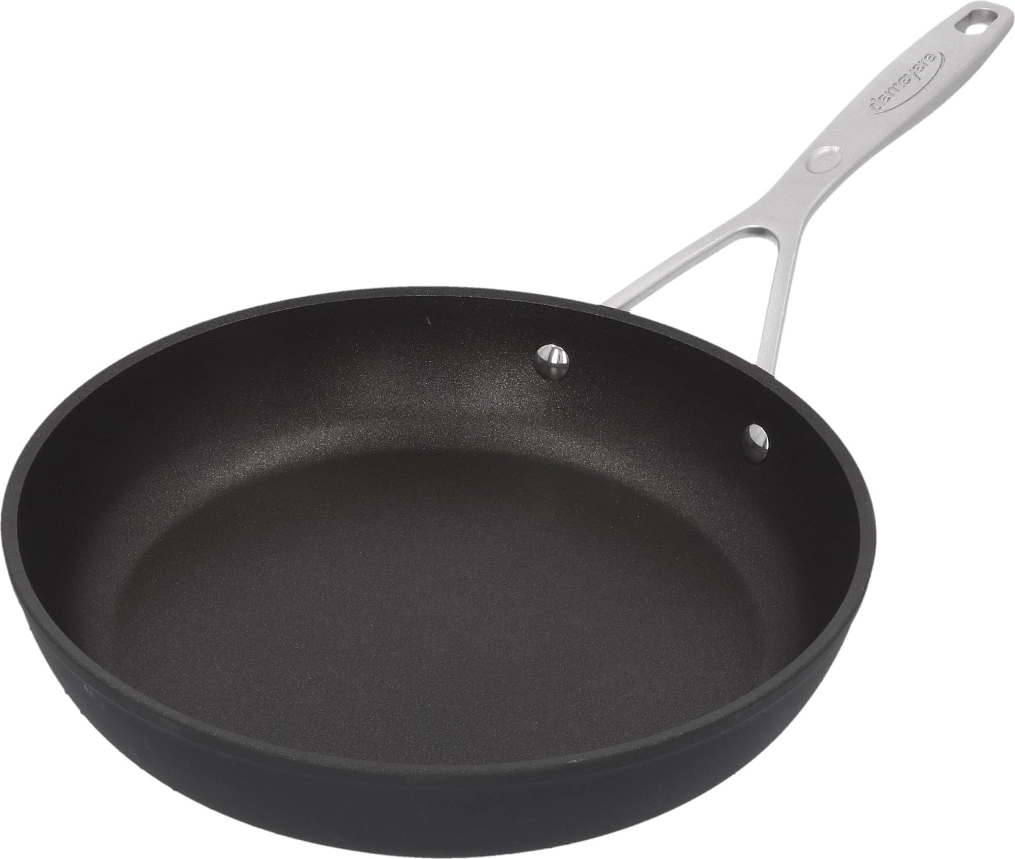 Die 28cm Alu Industry 3 Duraslide Bratpfanne von Demeyere bietet exzellente Wärmeleitung, kratzfeste Antihaftbeschichtung und ist spülmaschinenfest.