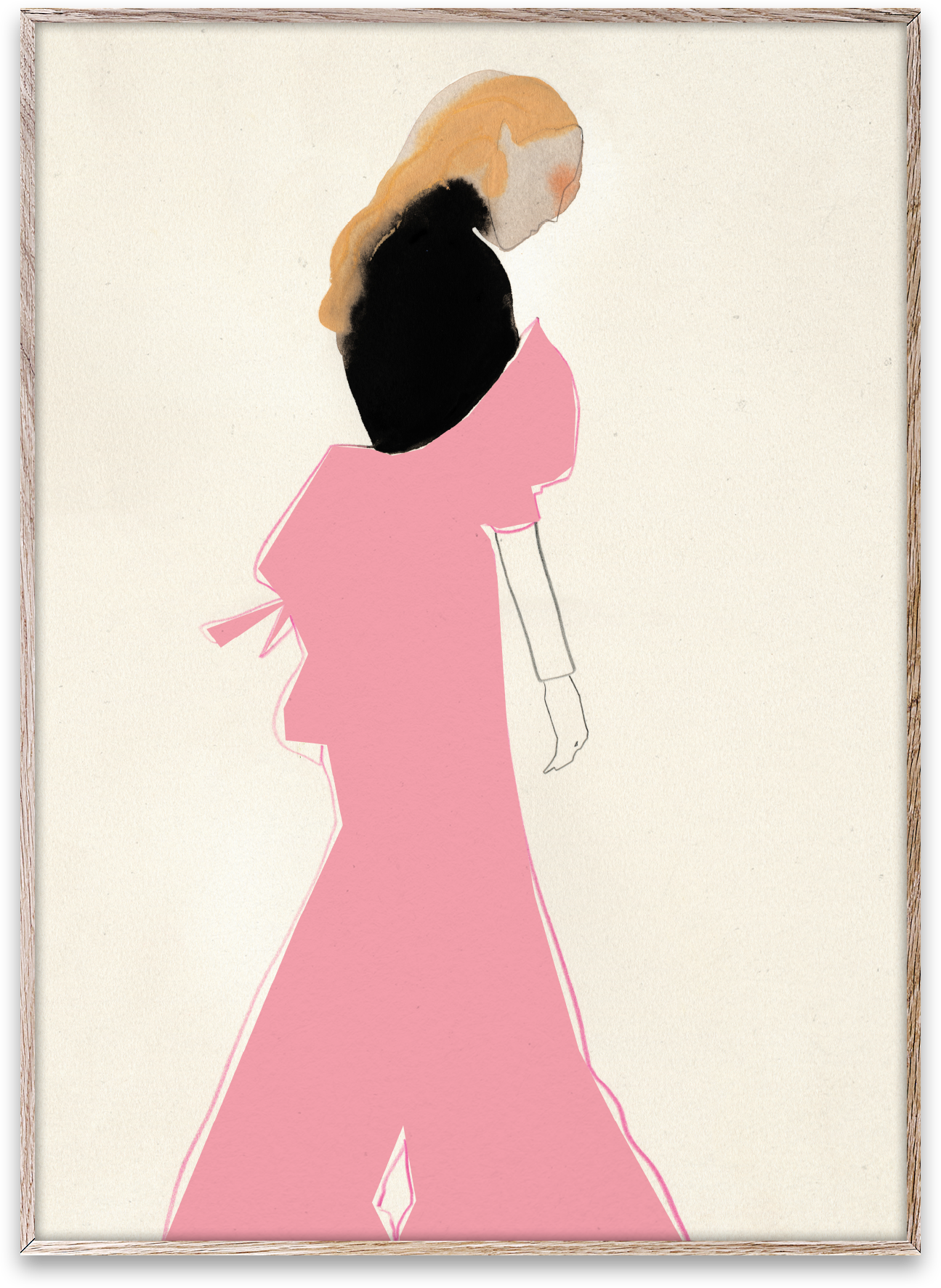Pink Dress  in Grün / Beige präsentiert im Onlineshop von KAQTU Design AG. Bild ist von Paper Collective