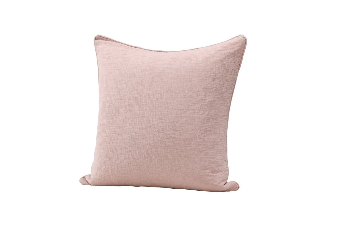 Beiger Tyra Kissenbezug aus 100 % Baumwolle, quadratische Form, 60 x 60 cm, mit verstecktem Reissverschluss an der Unterseite, Venture Home.
