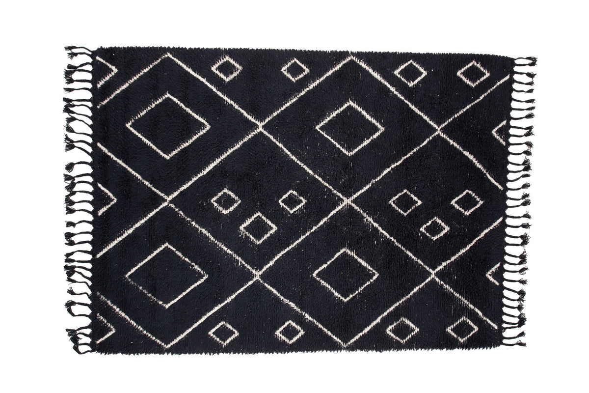David Teppich in Schwarz präsentiert im Onlineshop von KAQTU Design AG. Teppich ist von Venture Home