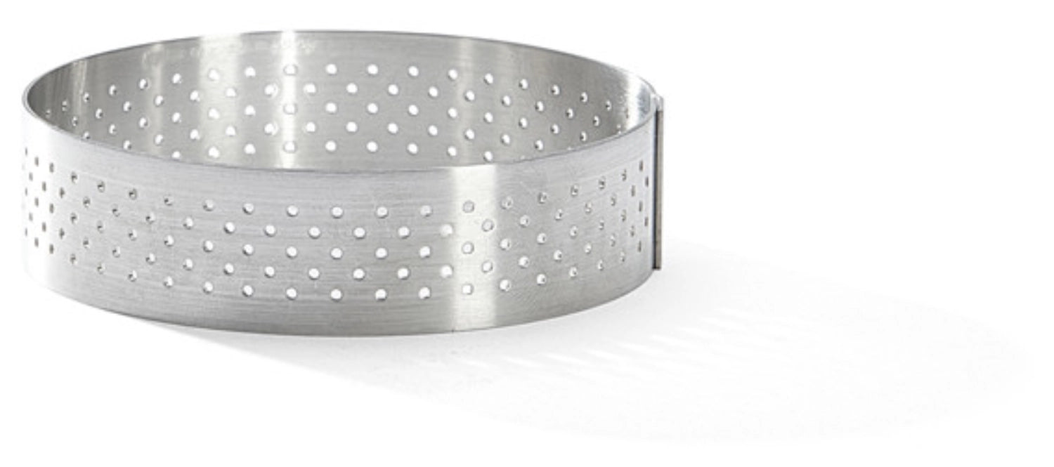 Tortenring rund perforiert D8.5cm H2cm in Silber präsentiert im Onlineshop von KAQTU Design AG. Küchenhelfer ist von de Buyer